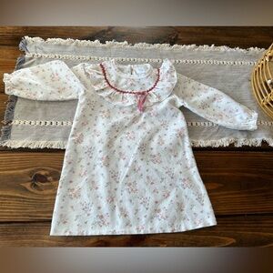 Shabby Chic little girls 4T nightgown, pink and cream floral, GUC, sleepwear